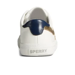 Sandy Leather Metallic Sneaker