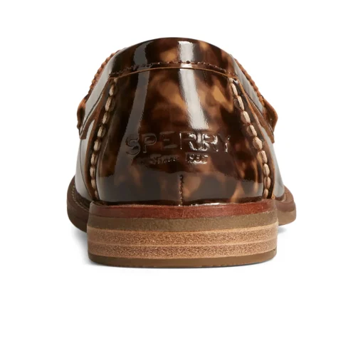 Seaport Penny Tortoise Leather Loafer